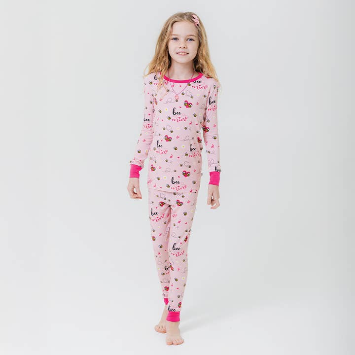 Bam & Stitch – wholesale Sleepwear set – Kids – Bee Mine Two-Piece Long Sleeve Pajama Set