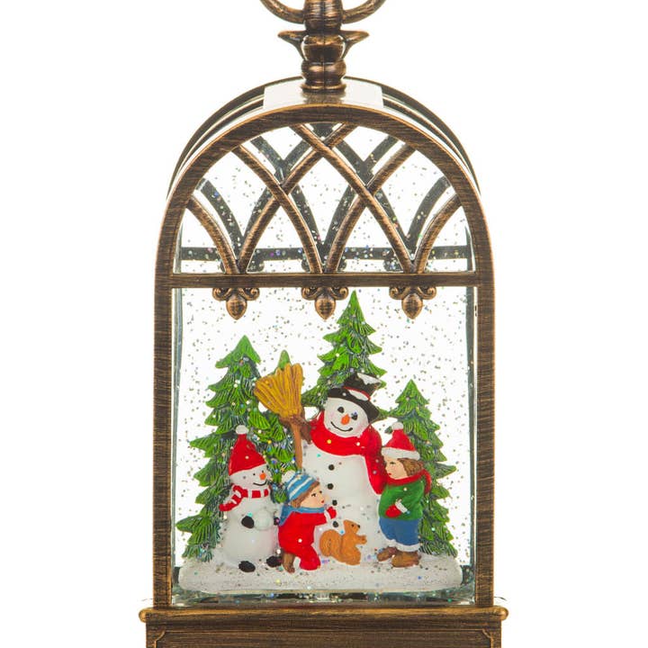 Starlight Collection - Wholesale Snow globe - Brass LED Birdcage Snow Globe with Snowman0