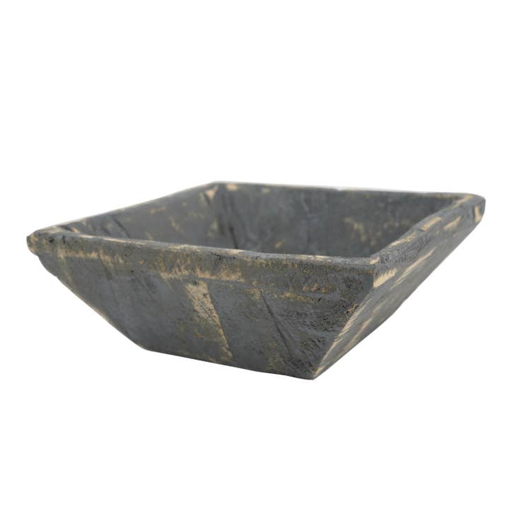 Square Bowl-6-7 inch-Candle Ready-Farmhouse-Industrial Gray for wholesale by My Amigos Imports