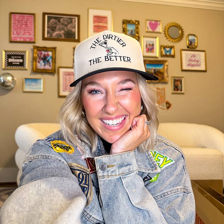 The Happiest - Wholesale Trucker Hat - Unisex - The Dirtier The Better Hat (Black)
