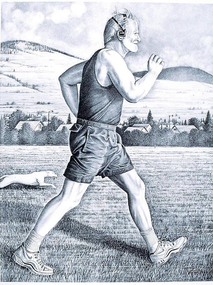 Walking Man - Blanco y negro para venta al por mayor de Frame of Mind