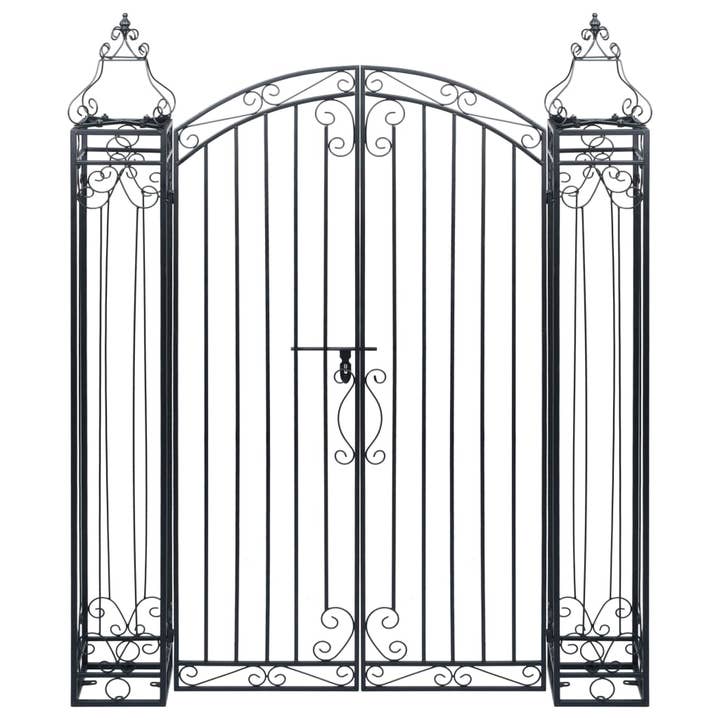 Greenwestons - Wholesale Outdoor ornament/decor - Green's Ornamental Garden Gate Wrought Iron 48"x8.1"x63"