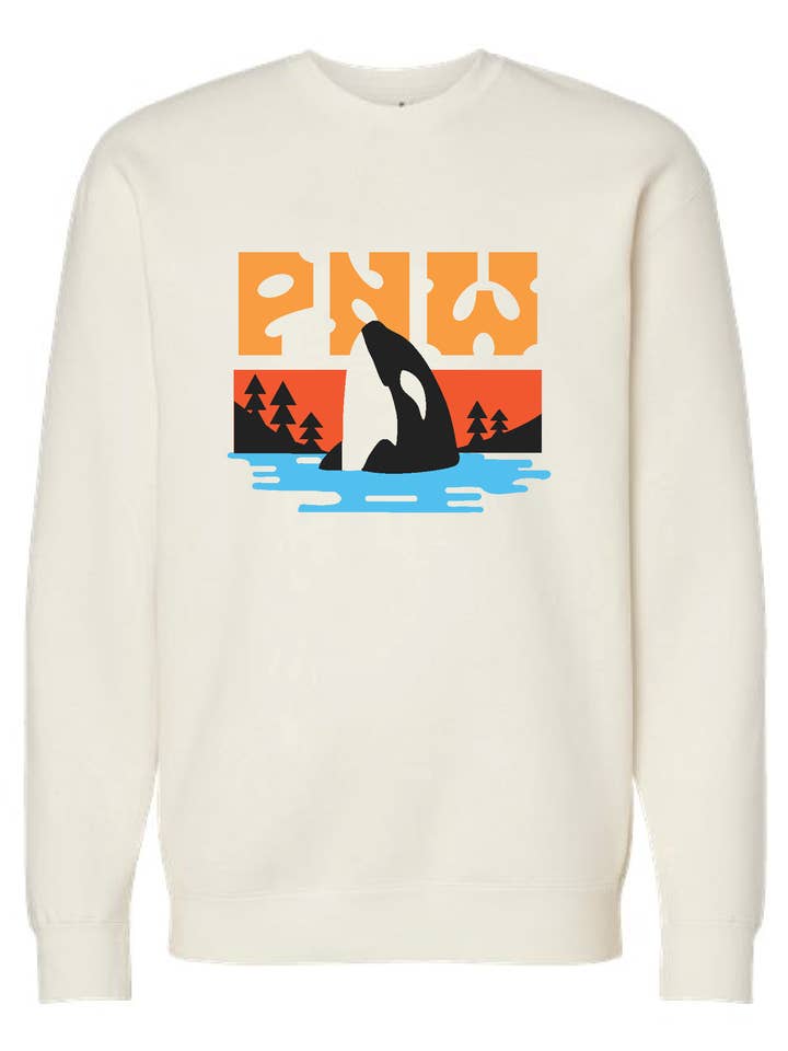 Orca Pullover Stone for wholesale by Northwest Vibes Supply Co.