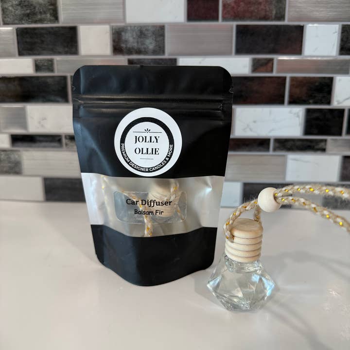 Balsam Fir Car Diffuser for wholesale by Jolly Ollie Candle Co