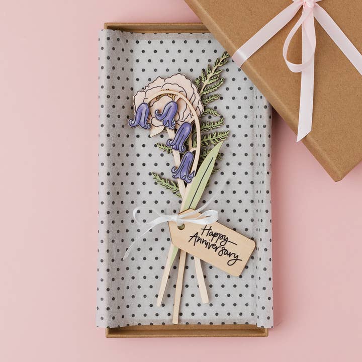 Cadeau d'anniversaire - Bouquet de fleurs en bois pour la vente par DaphneRosa