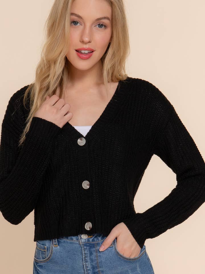 ...SI-26633 Langarm V-Ausschnitt Strickjacke für den Großhandel von 42POPS