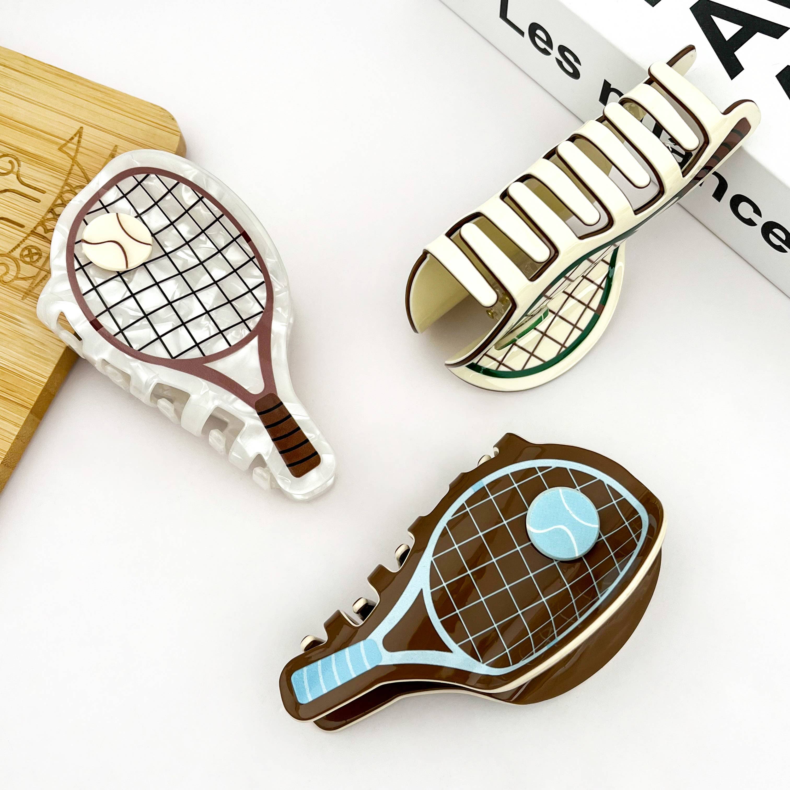 TheDivaSoap - Wholesale Hair Clip - Women's - Tennis Racket Claw Clip, Sports Series Hair Clip4