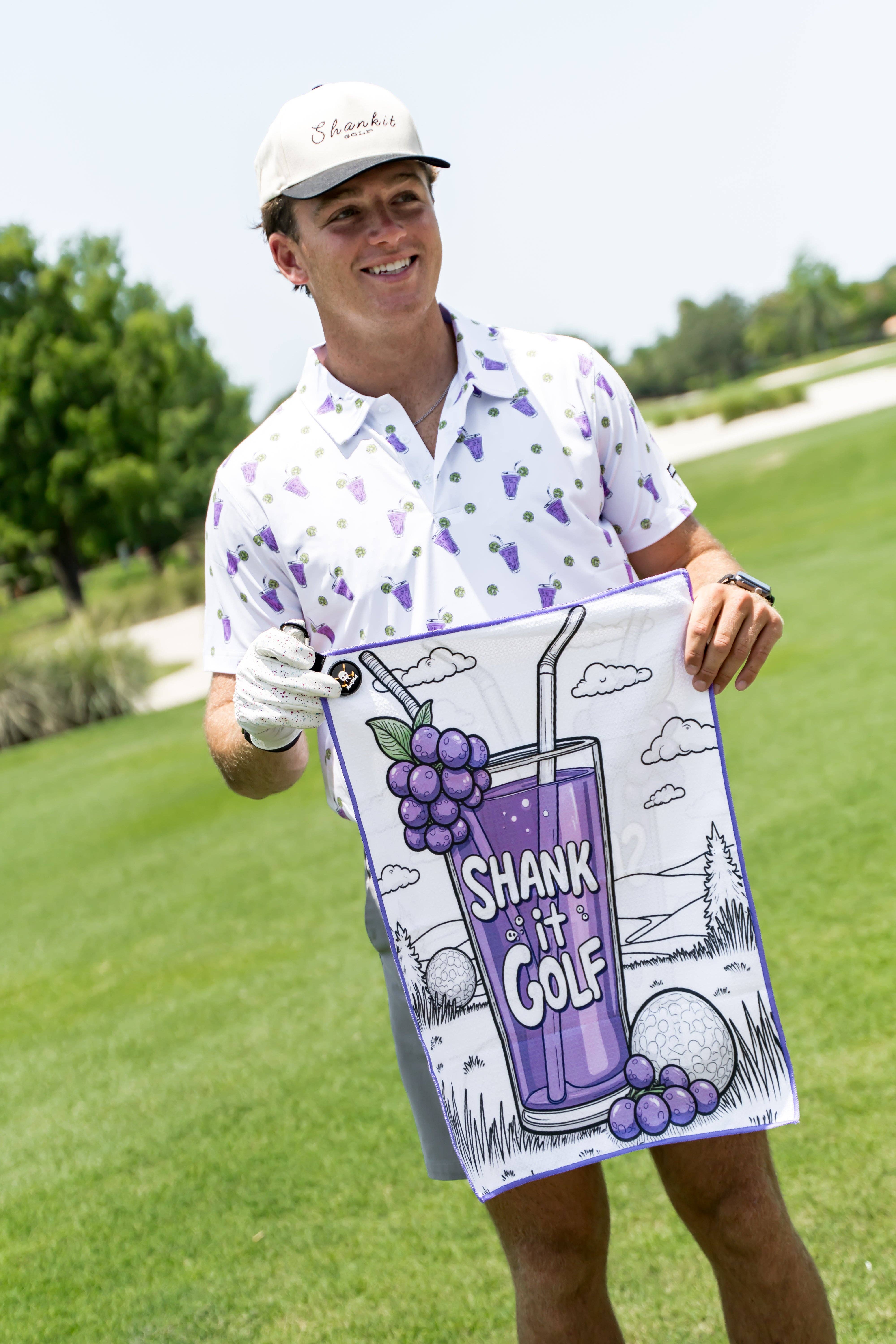 Shank It Golf - Wholesale Sports Towel - Purple Drank Towel3