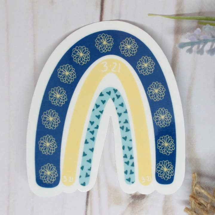 Down Syndrome Rainbow Sticker for wholesale by Kaysticks.co