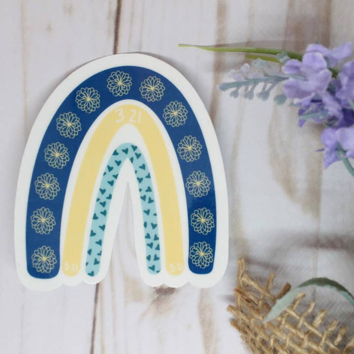 Down Syndrome Rainbow Sticker for wholesale by Kaysticks.co