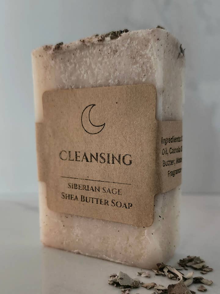 Siberian Sage Organic Shea Butter Cleansing Soap for wholesale by Three Witches Tea Shop
