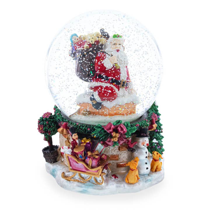BestPysanky - Wholesale Snow globe - Santa's Chimney Adventure Musical Water Snow Globe2
