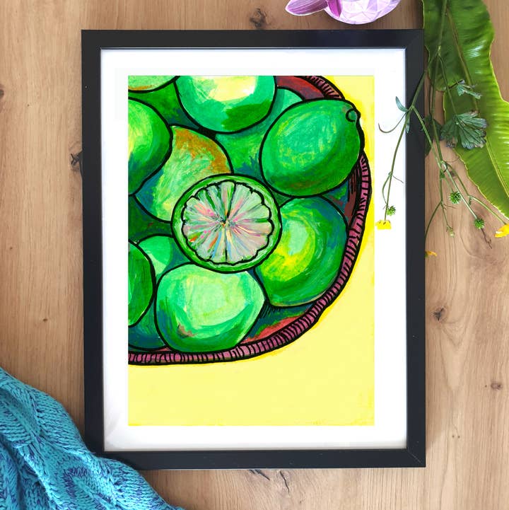 Plant Based Paintings - Wholesale Art Print - Lime - Art Print0