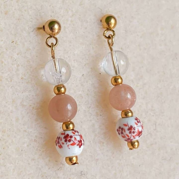 Orecchini in pietre naturali | HANAMI per la vendita all'ingrosso da parte di Lunaki Design