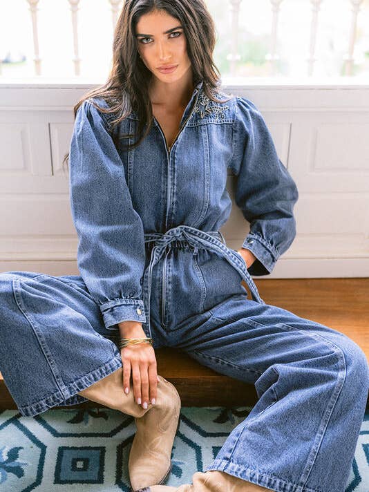 FLORAL COSMOS DENIM MONO für den Großhandel von Piti Cuiti