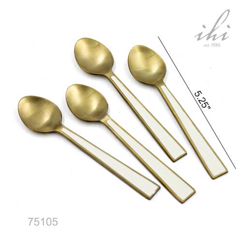 India Handicrafts Inc – wholesale Table spoon (cutlery) – Golden Java Spoons, Set of 41