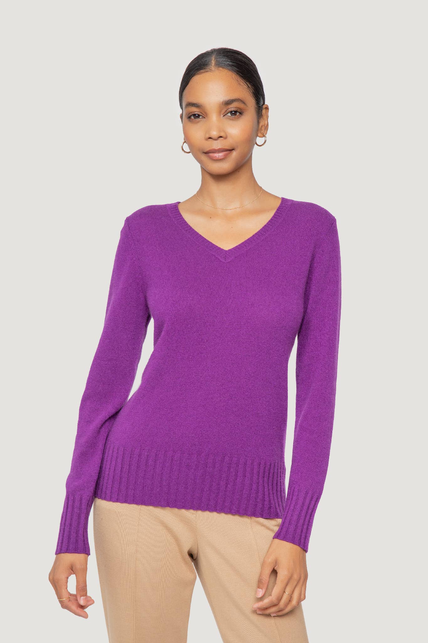 QUINN – Engroshandel Pullover - Dame – KIM CASHMERE V HALS7
