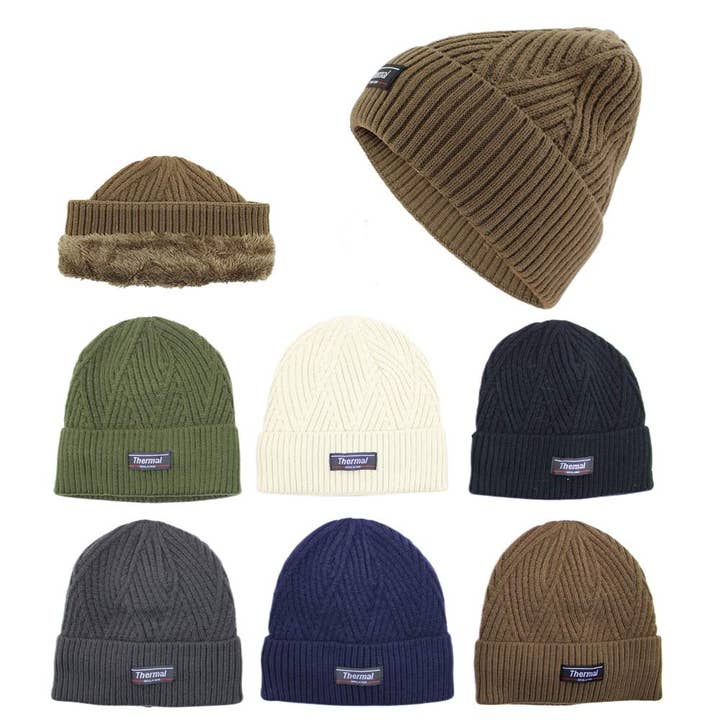 3652 - One Dozen Plain Beanie Hats for wholesale by Jasper Trading LLC