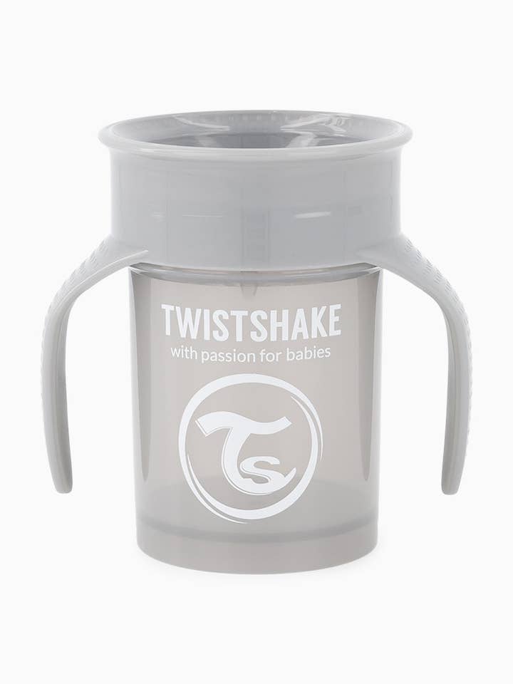 Twistshake 360 Cup ab 6 Monaten Pastellgrau für den Großhandel von Twistshake