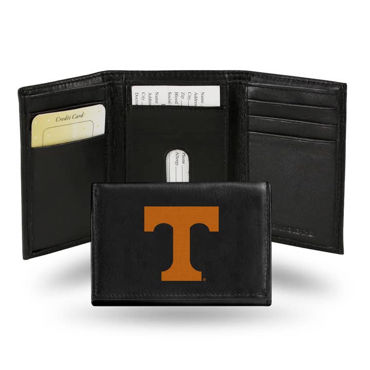 Tennessee Embroidered Leather Trifold Wallet for wholesale by Rico Industries