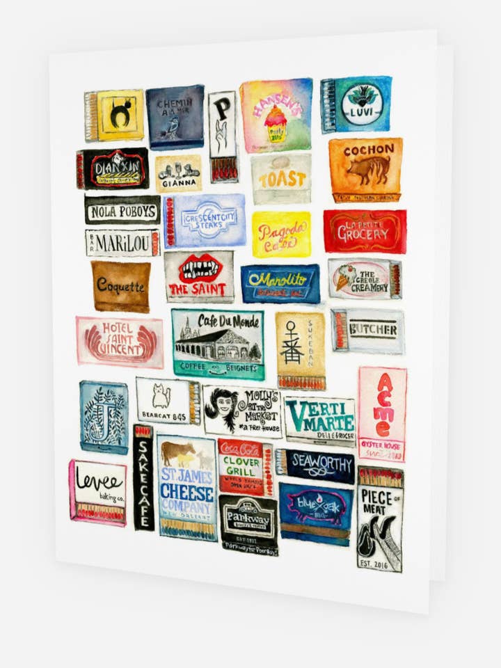 Matchbooks of New Orleans 2 Card for wholesale by Studio Scinto