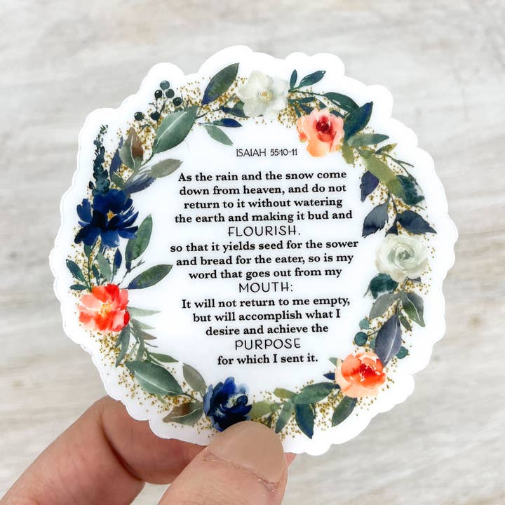 Wenn Regen und Schnee herunterkommen, Vinyl, Aufkleber, 3x3 in für den Großhandel von Savannah and James Co