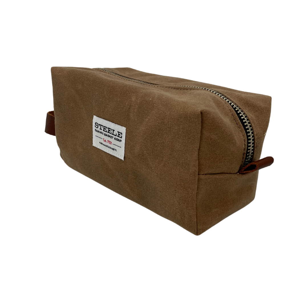 Steele Canvas Basket Corp. – wholesale Toiletry bag – Unisex – Brown Waxed Canvas Dopp Kit3