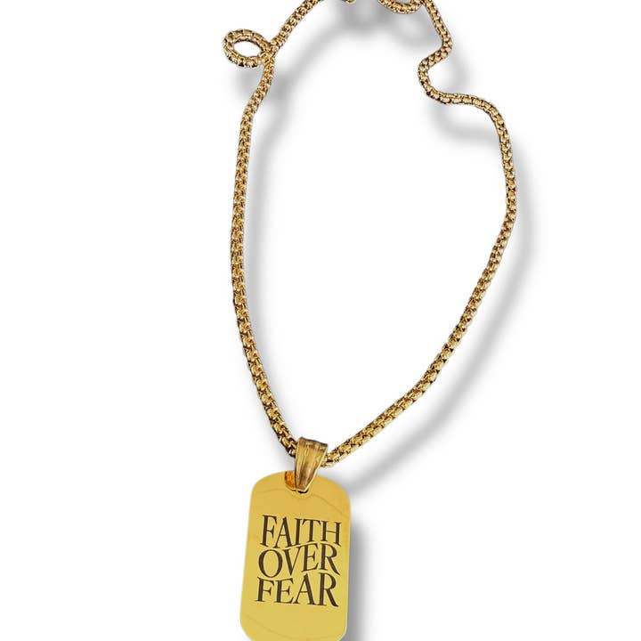 Faith Over Fear Necklace for wholesale by BLK Confetti