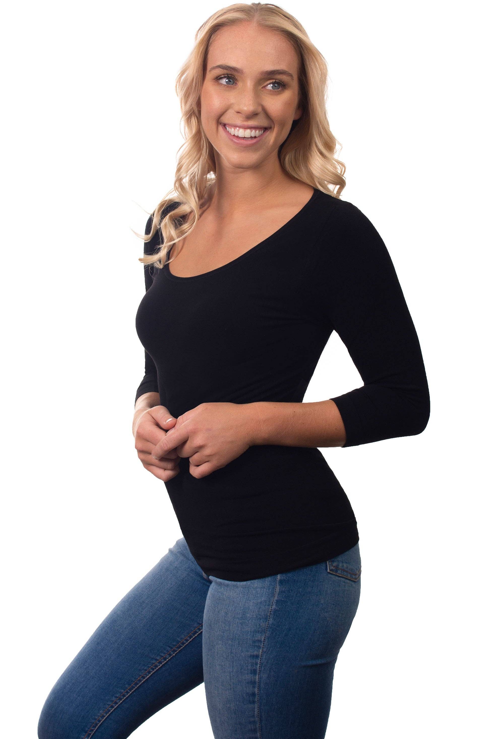 B Free AUSTRALIA - Wholesale T-Shirt - Women's - Bamboo 3/4 Sleeve Top1