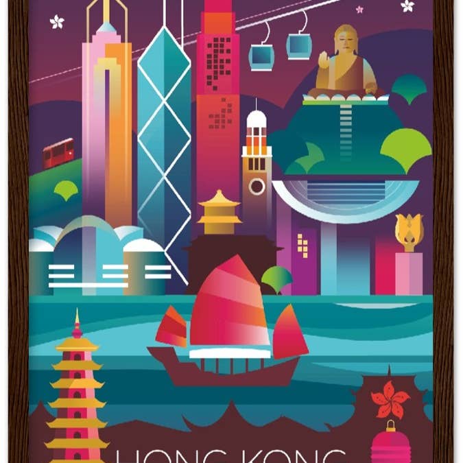 Poster mit Holzrahmen aus Hongkong, Premium-Mattpapier für den Großhandel von Max & Oscar