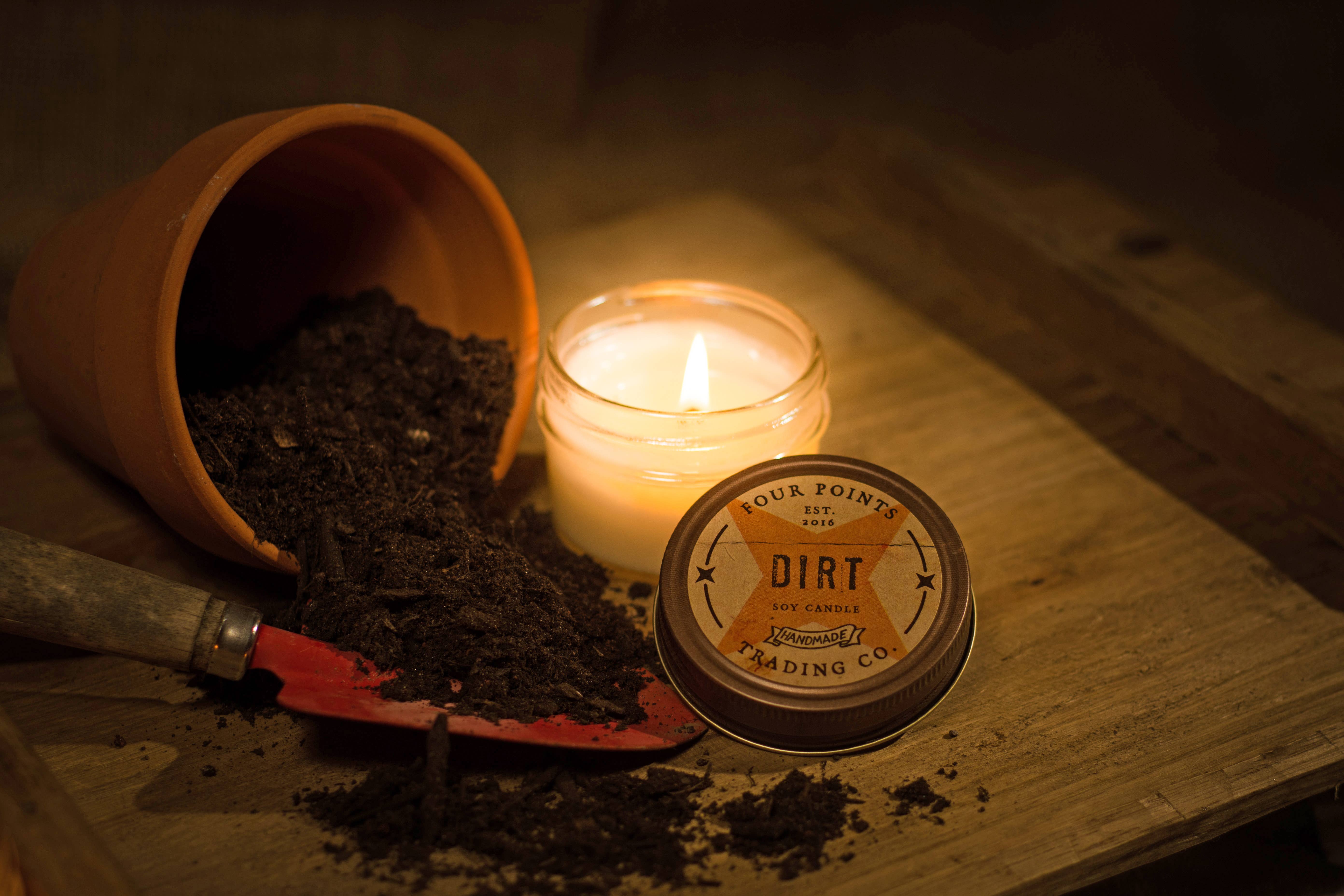 Four Points Trading Co - Wholesale Jar/Filled Candle - Dirt 4 oz Soy Candle1
