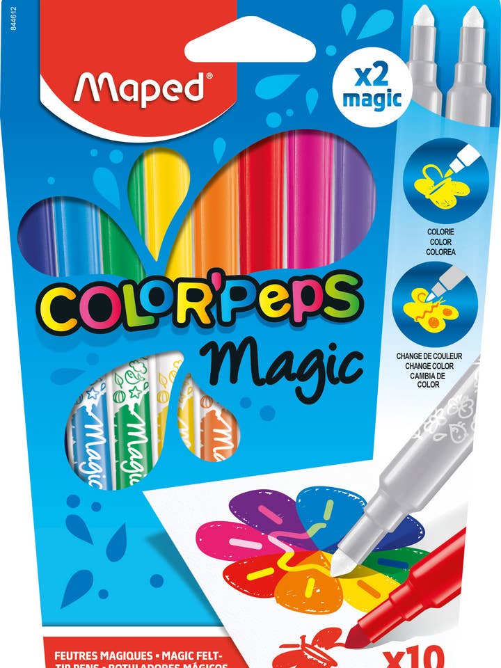 Zauber-Filzstifte Color'Peps Magic X10 + 2 - Schachtel für den Großhandel von Maped Deutschland GmbH