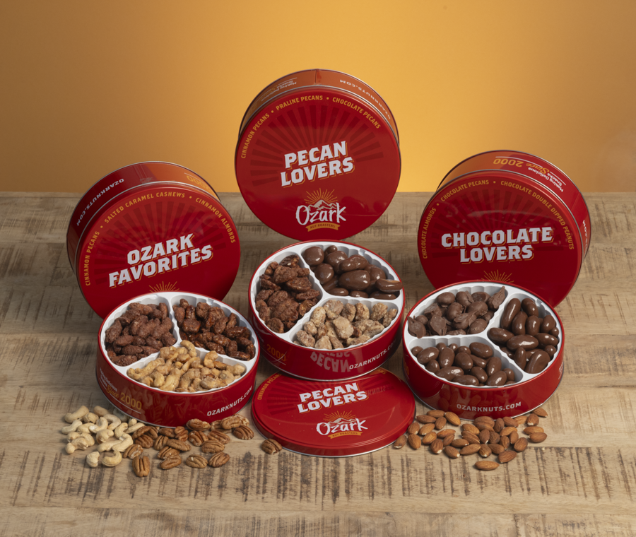 Ozark Nut Roasters - Wholesale Nuts - Gift Tin - Small - Pecan Lovers4