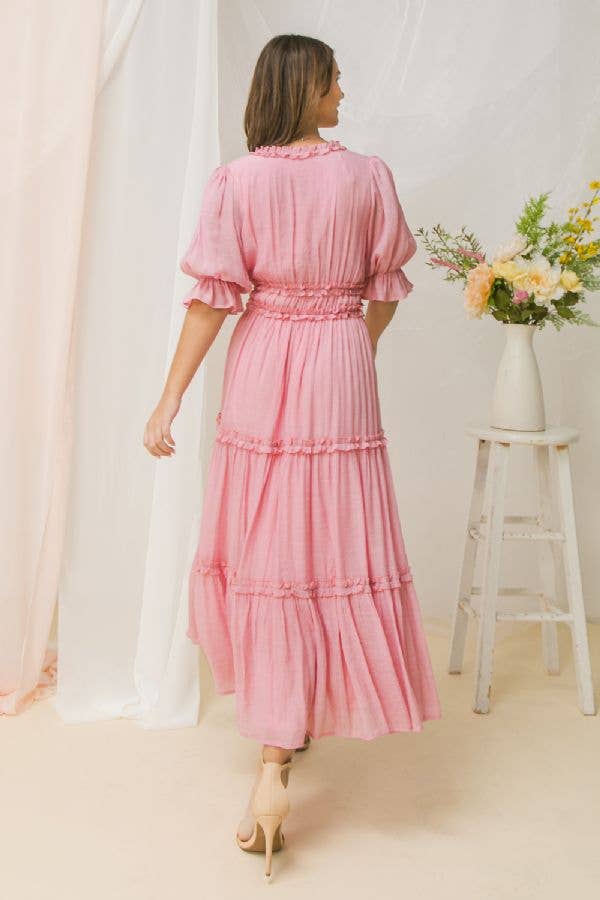 MELONE Ein solides Midikleid-AD2515 für den Großhandel auf Faire9