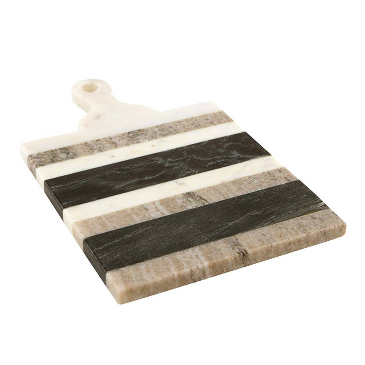 Santa Barbara Design Studio by Creative Brands - Wholesale Cheese Board - Stripe Marble Board with Handle1