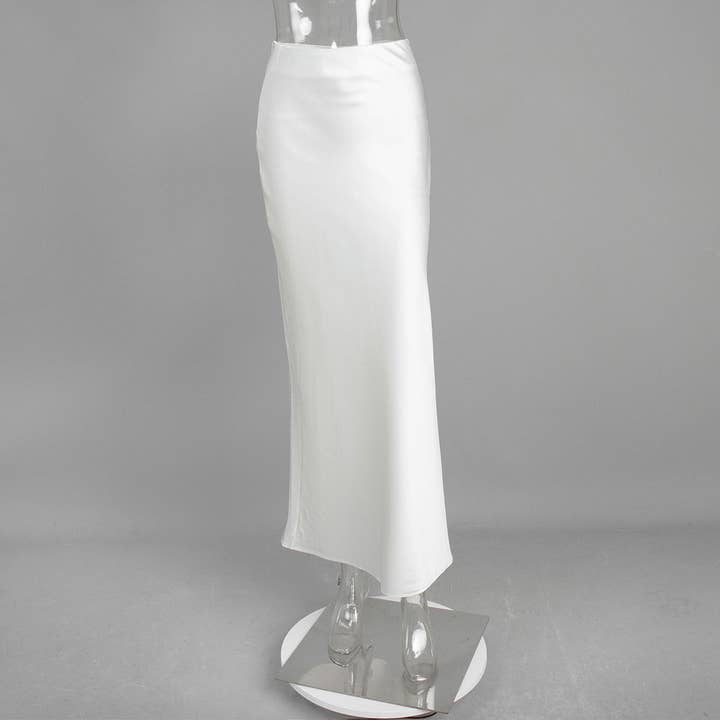 alberalkirk - Wholesale Skirt - Women's - Satin Mermaid Skirt High Waist Train Lightweight N5Z4058