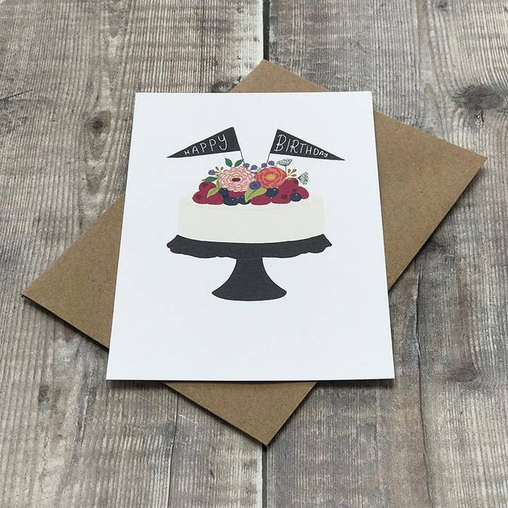 Lomond Paper Co - Venta al por mayor Tarjetas de cumpleaños - Pastel Feliz Cumpleaños
