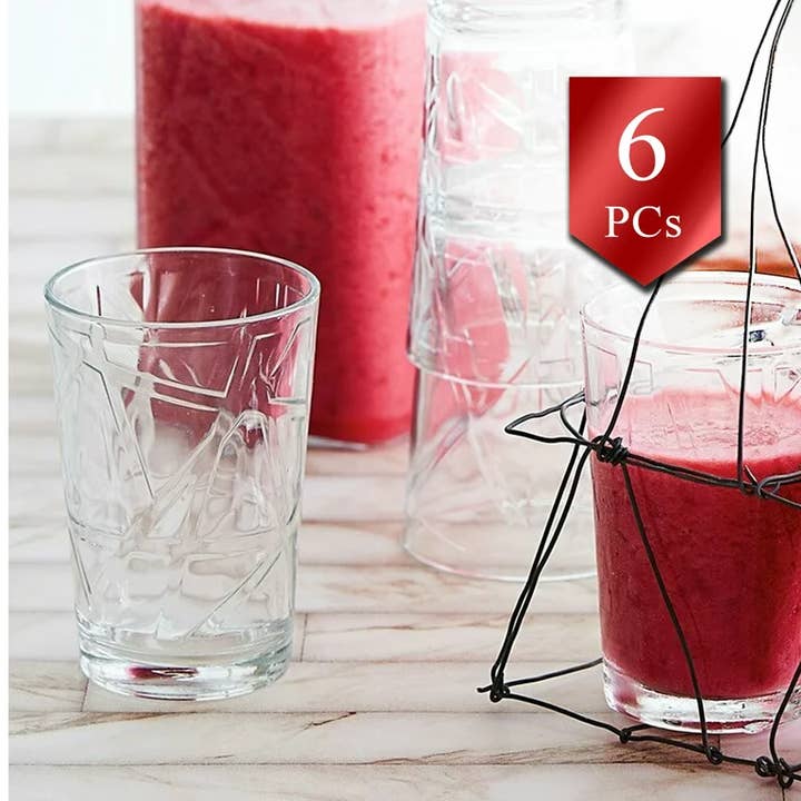Hakan - Vendita all'ingrosso Bicchiere/tazza - Set di 6 bicchieri per acqua e succo di frutta LAV Line, 7 oz