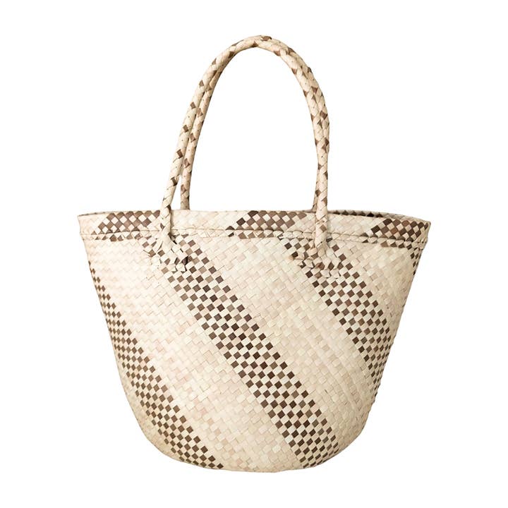 Fransk Mini Everyday Basket Market Tote-Tan/Natural för wholesale av The Artisan and Company