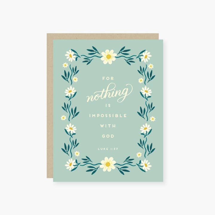 Nothing is Impossible with God Religious Card for wholesale by 2021 Co.