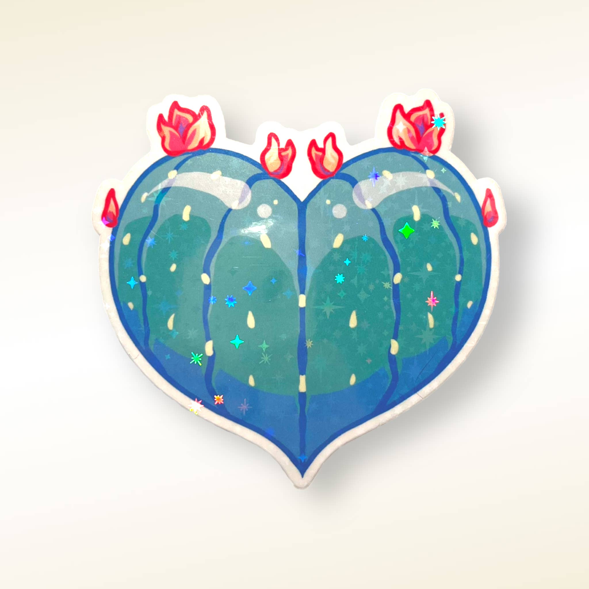 Mexikawaii - Wholesale Sticker - Heart Nopal Cactus Sticker
