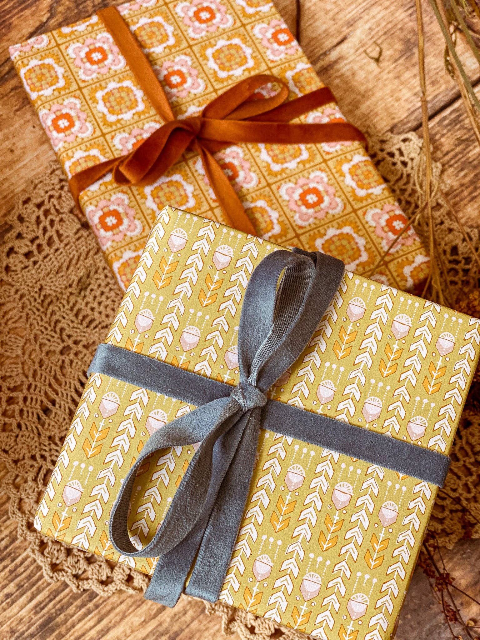 re:mused studio - Wholesale Flat Wrap - Petalcraft Gift Wrap Sheet-Double Sided4