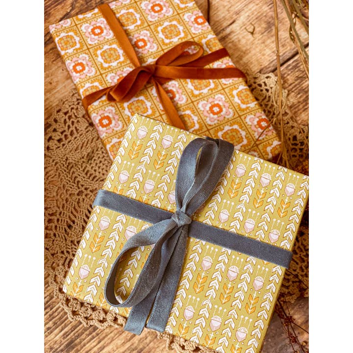 re:mused studio - Wholesale Flat Wrap - Petalcraft Gift Wrap Sheet-Double Sided4