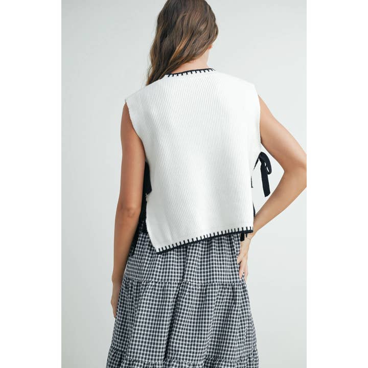 Apolline - Wholesale Sweater Vest - Women's - Mock Neck Sleeveless Sweater