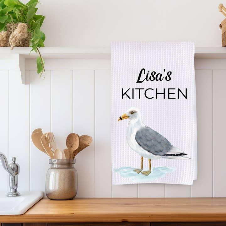 MerikaArt - Wholesale Tea Towel - Ring-Billed Gull Kitchen Towel2