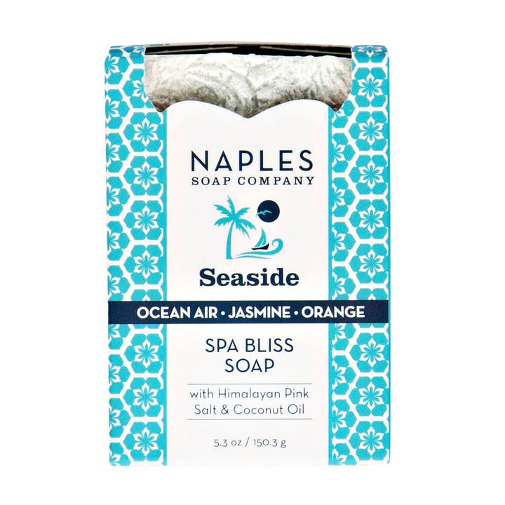 Seaside Sea Salt Spa Soap – Ocean Mist & Mineral Salts for wholesale by Naples Soap Company | Clean Beauty, Natural Bath & Body