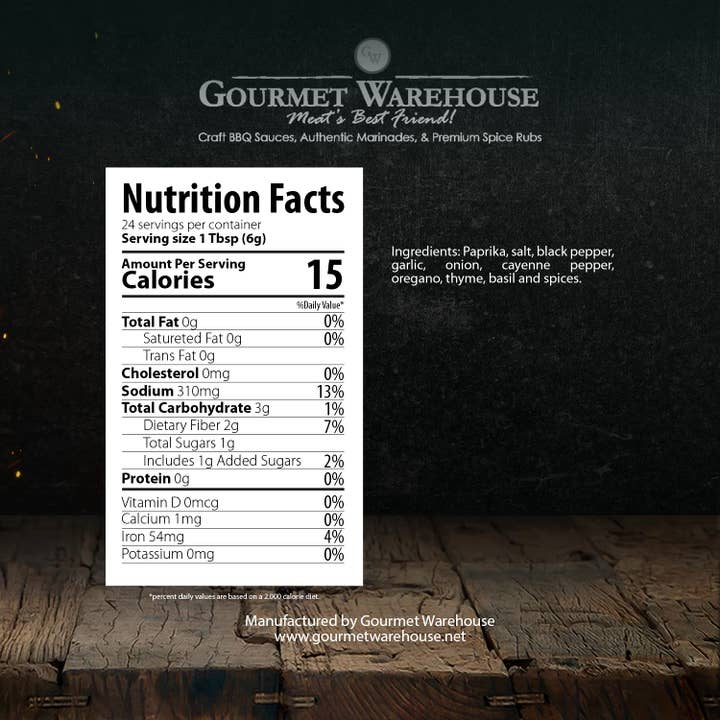 Gourmet Warehouse Brands - Wholesale Rub - Gourmet Warehouse Blackening Spice Rub1