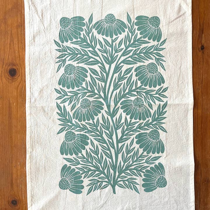 Katharine Watson - Wholesale Tea Towel - Echinacea Tea Towel