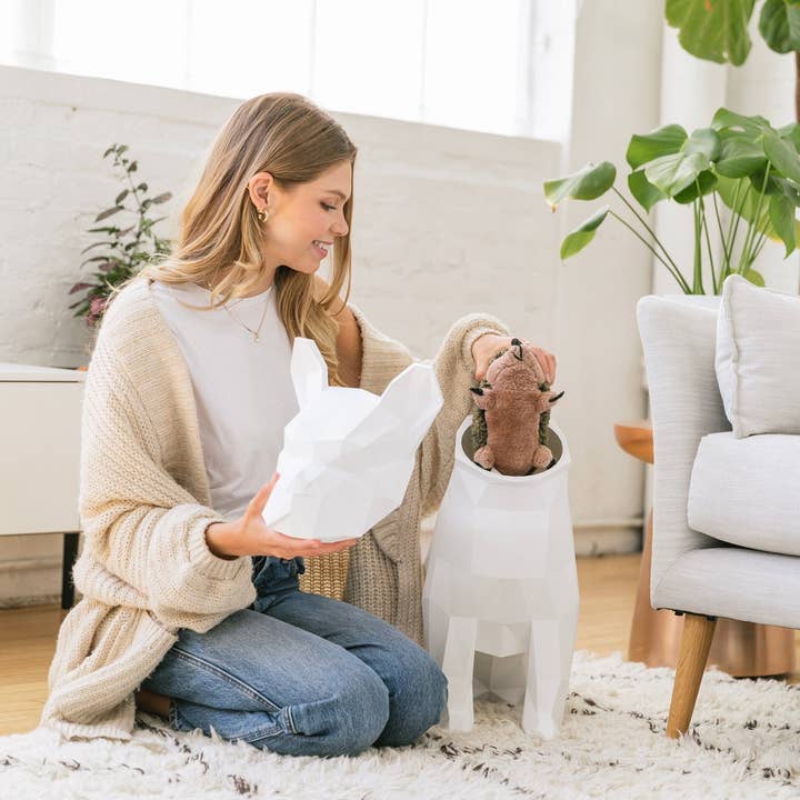 Abstract Home Art - Wholesale Decorative Tabletop Object - Max - French Bulldog - W / Home Décor, Storage Bin, Trashcan2