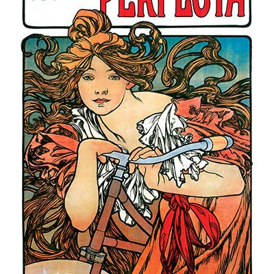 Laughing Elephant - Vente Carte de vœux classique - Cycles Perfecta - Carte Alphonse Mucha1